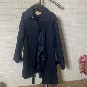 Navy blue Michael Kors trench coat
